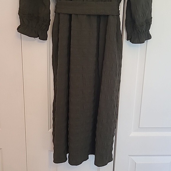Emberley Olive Green A-Line Prairie Boho Size L - Picture 9 of 16